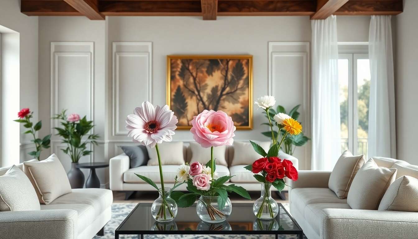 Top 5 des fleurs artificielles pour décorer votre salon
