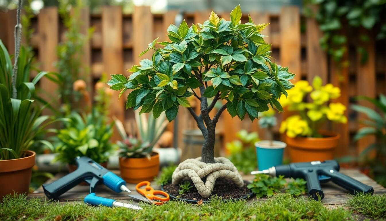 Décoration originale : l'arbre artificiel au jardin