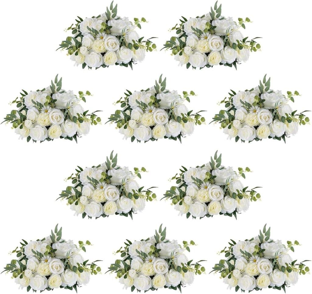 Avis : boule fleurs Nuptio pour centres de table de mariage, lots de 10