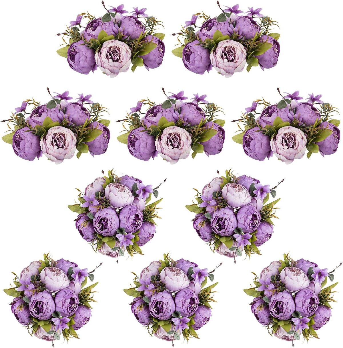 Avis : nuptio fleurs artificielles de pivoine violettes pour décoration