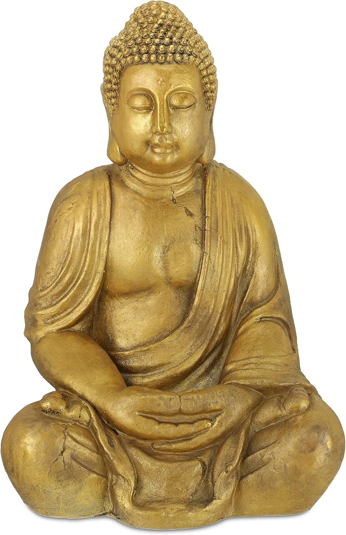Avis sur la statue de Bouddha jardin XL dorée Relaxdays