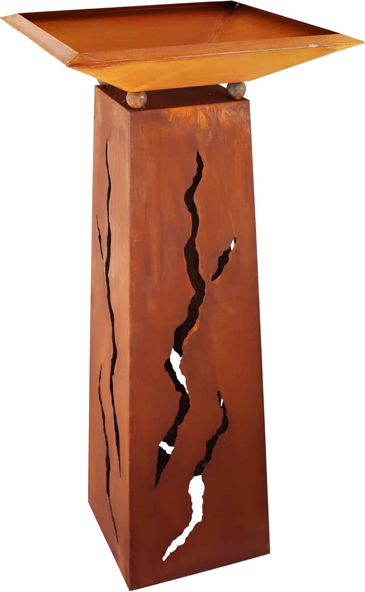 Avis sur la colonne Edelrost conique et sa finition rouille noble