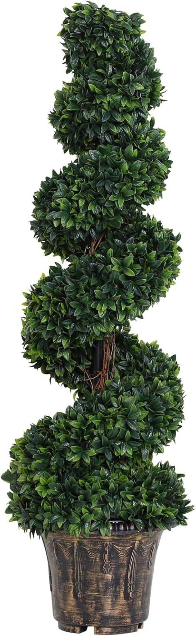 Avis sur l'arbre topiaire spirale buis vert Outsunny