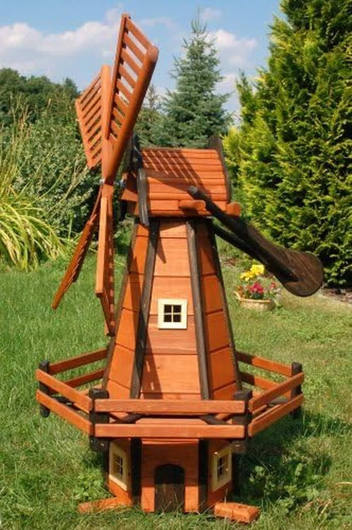 Test du moulin à vent Windmühle en bois 1, 20 m : style hollandais