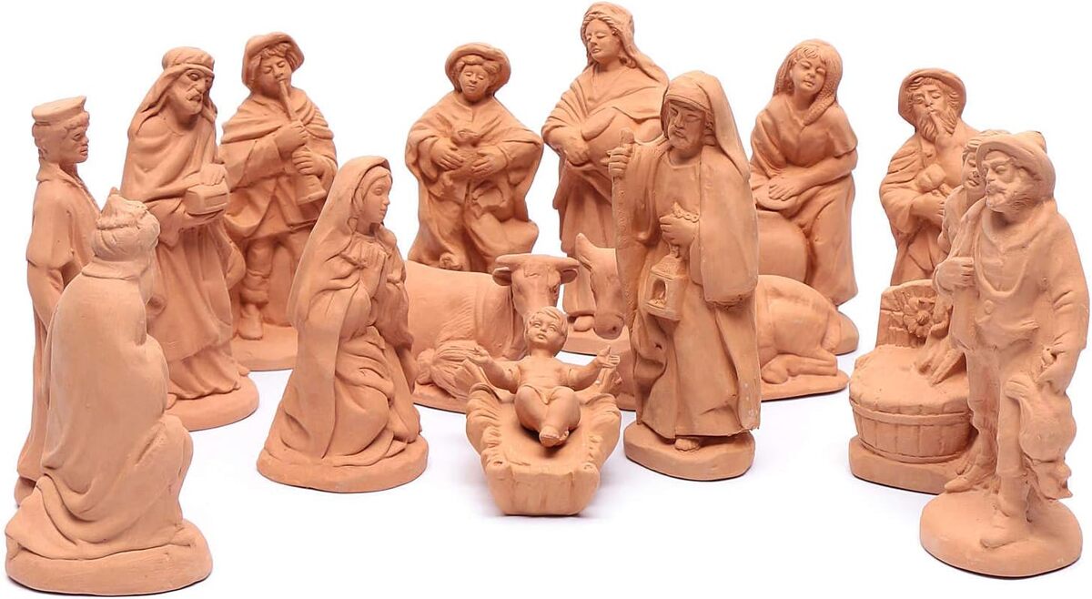Avis Holyart crèche terre cuite naturelle 15 santons 20 cm