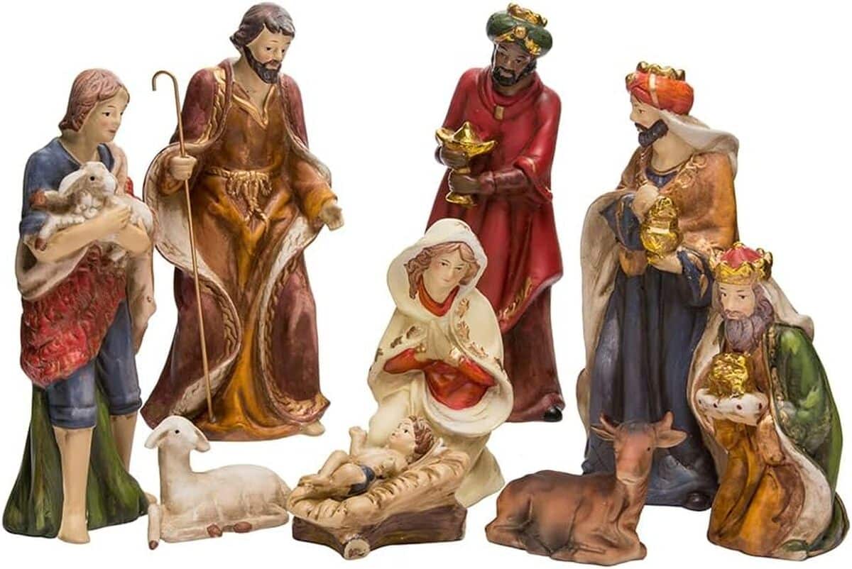 Avis : santons de Noël en porcelaine Kurt Adler, lot de 9