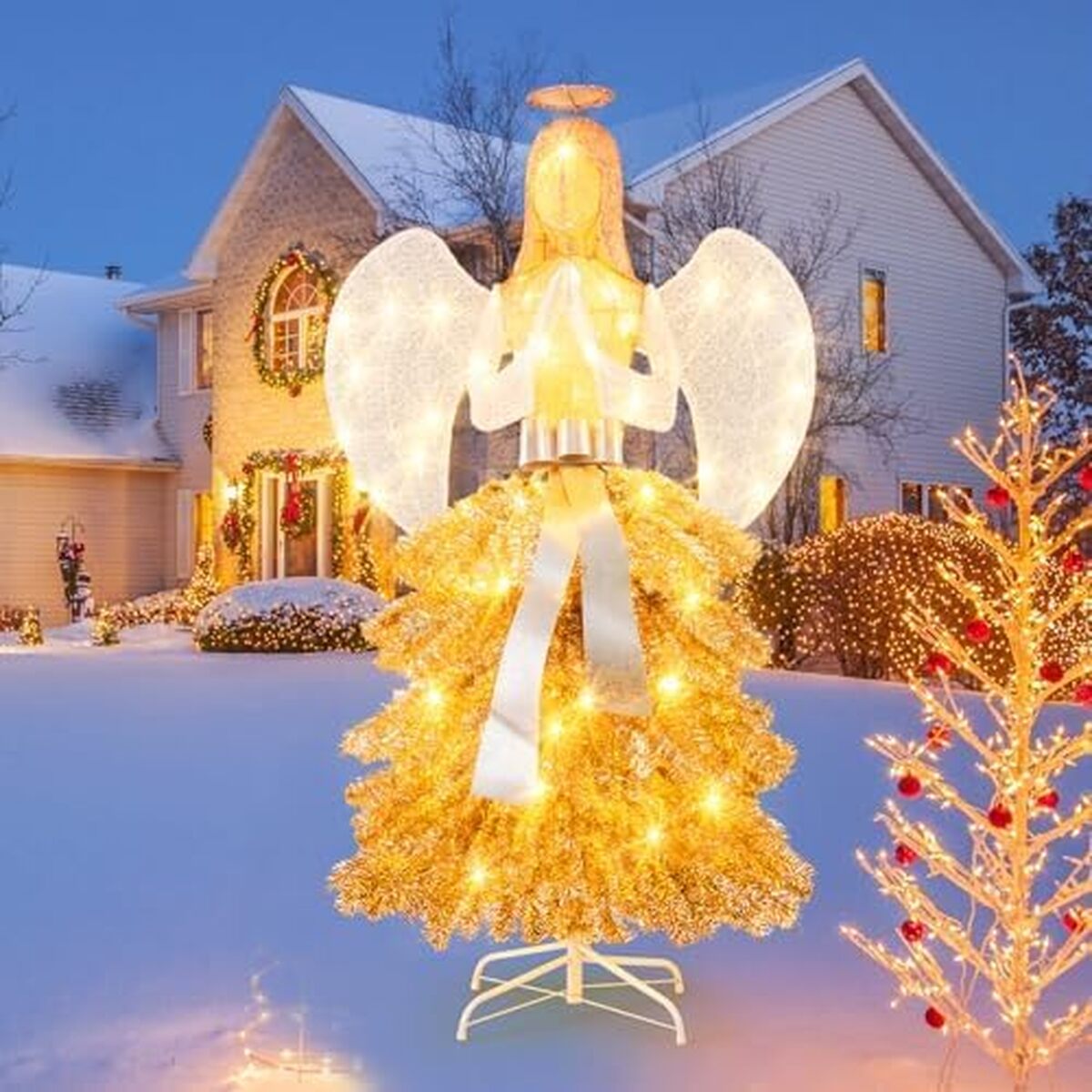 Avis sur l'ange lumineux SOARS pour Noël : décoration intérieure et extérieure élégante et résistante