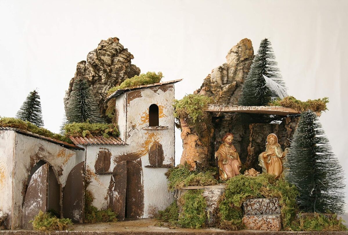 Test : crèche de Noël euromarchi multicolore 58x34x37 cm