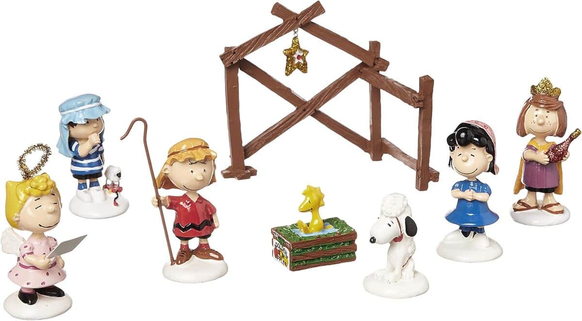 Test : department 56 Peanuts crèche de Noël 8 pièces