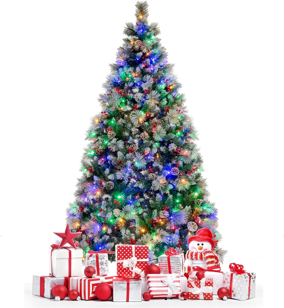 Test : sapin de Noël Costway illuminé 215 cm