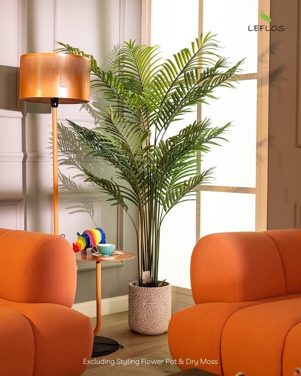 Leflos 150cm Palmier Artificiel Dypsis Lutescens, Arbres artificiels d'intérieur Seulement avec 13 Troncs détachables, 1-pièce