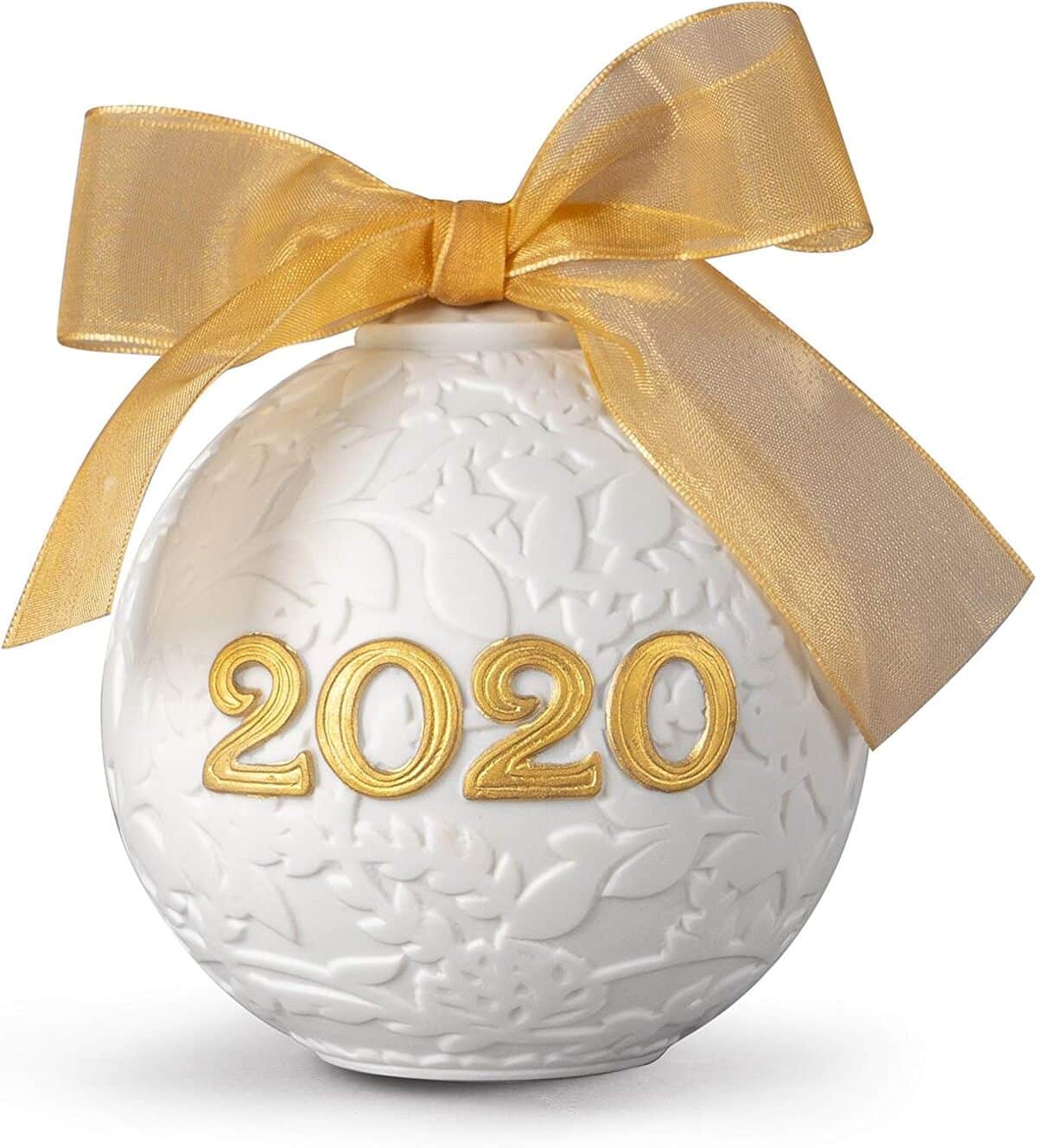 Avis : boule de Noël en porcelaine dorée Lladro 2025
