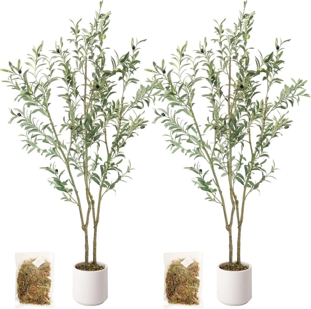 Avis sur le lot de 2 oliviers artificiels MCTYBB pour la déco intérieure
