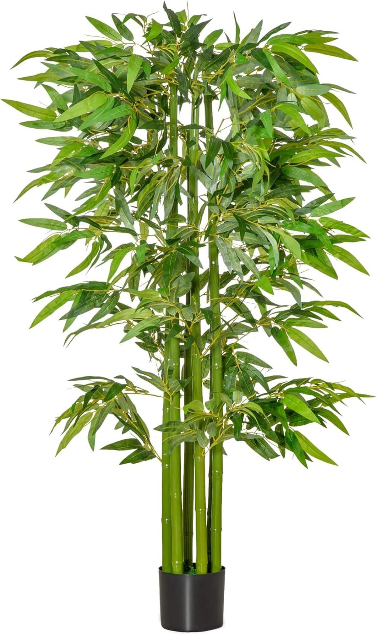 Avis : bambou artificiel XL HOMCOM, le charme réaliste en pot noir