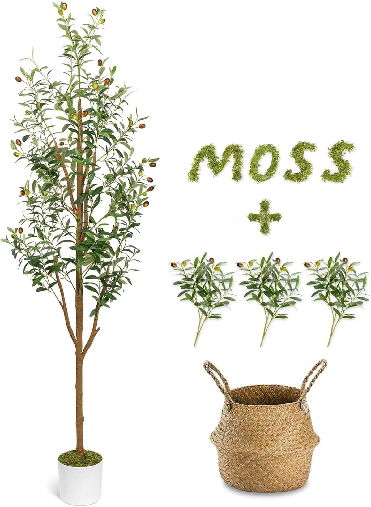 Avis : olivier artificiel LuceAlberi 1, 8 m avec panier décoratif