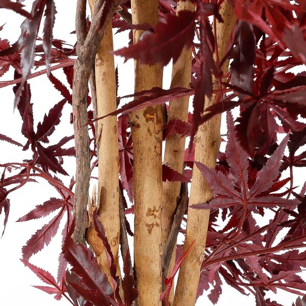 Mica Decorations Plante Artificielle Érable Japonais Lisse Rouge en Pot - Hauteur 150 x Ø 80 cm – Plante Synthetique très realiste