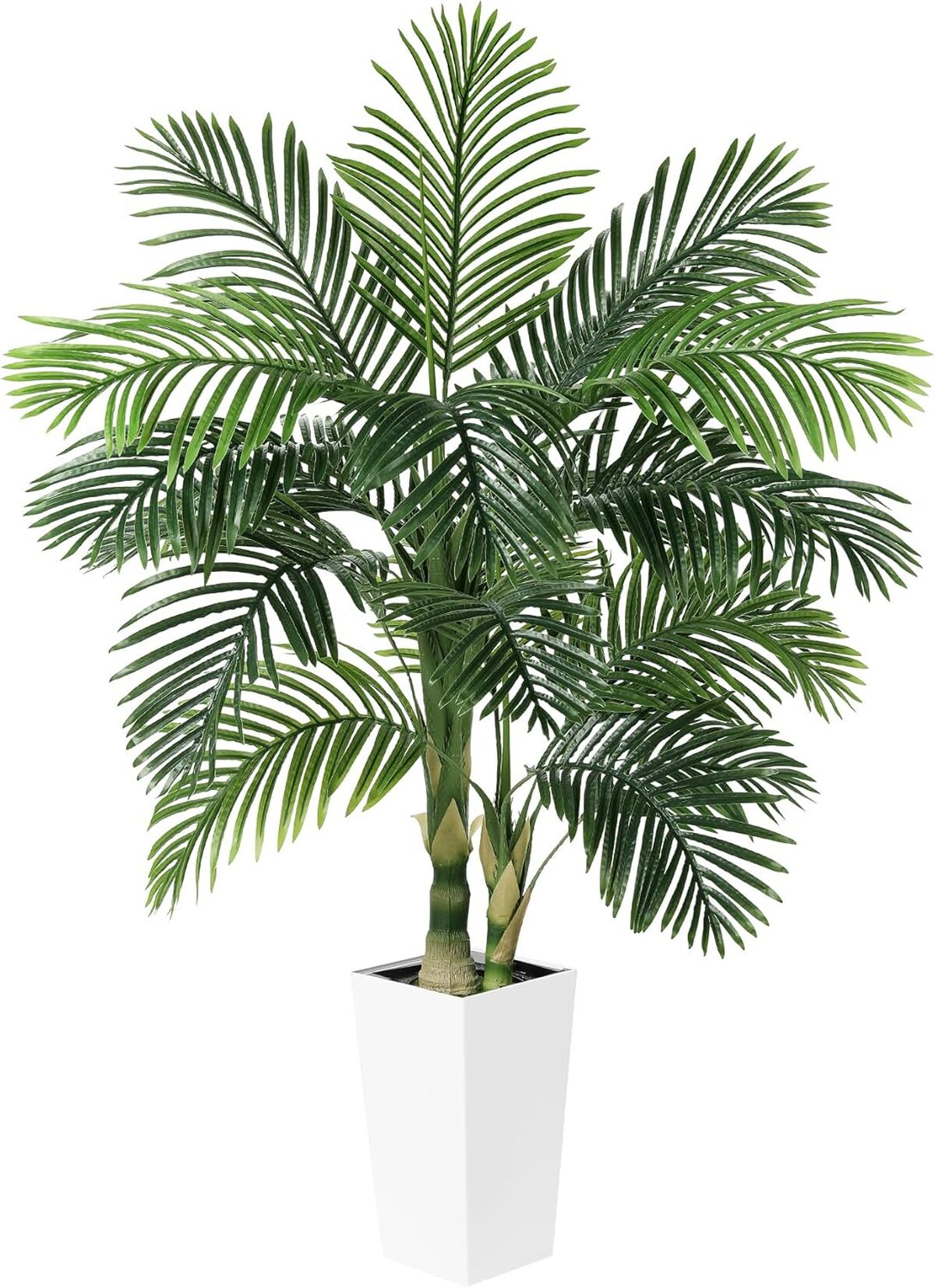 Avis : palmier artificiel LYERSE en canne dorée pour maison et bureau