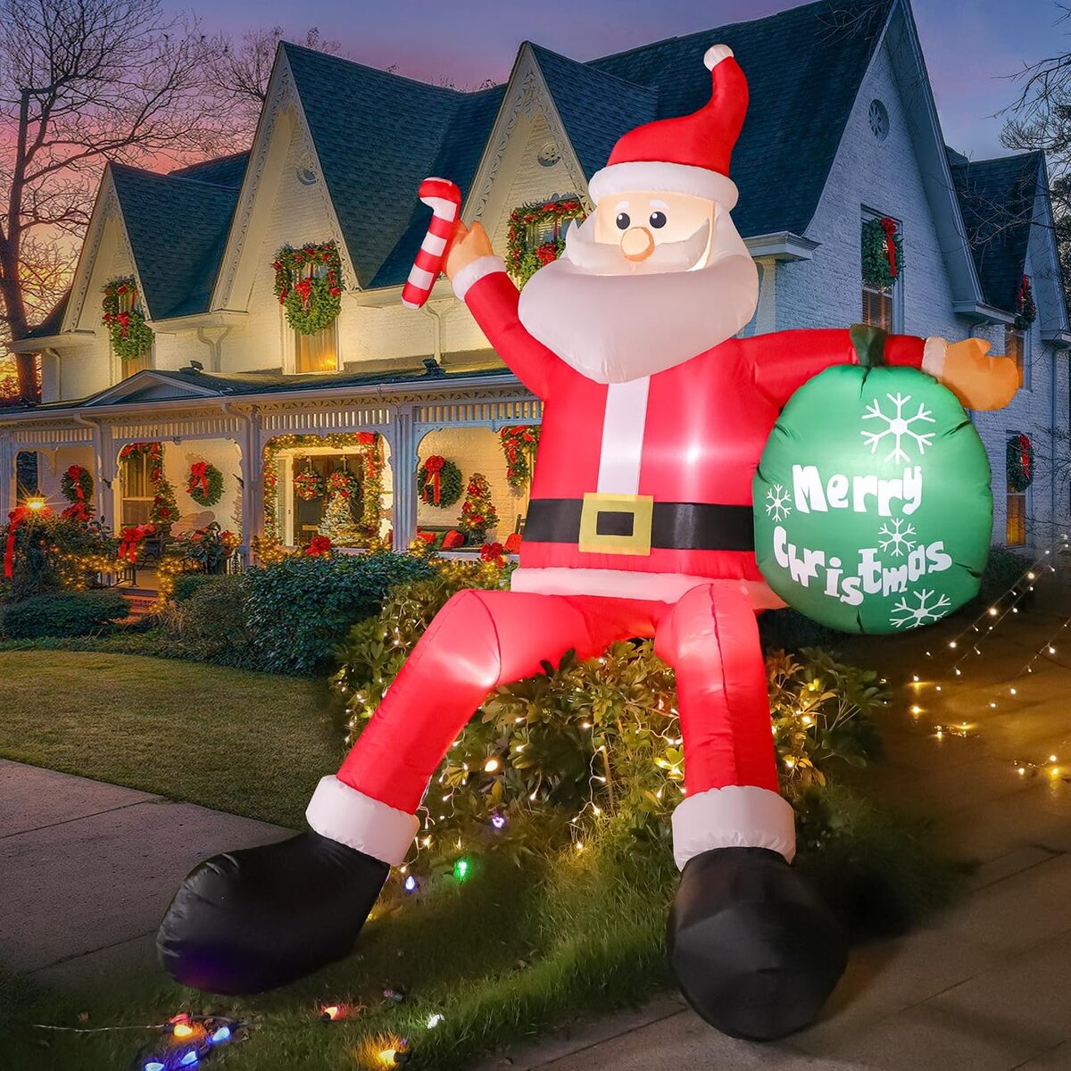 Avis : père Noël lumineux 2, 4M, décoration extérieure étanche IP44