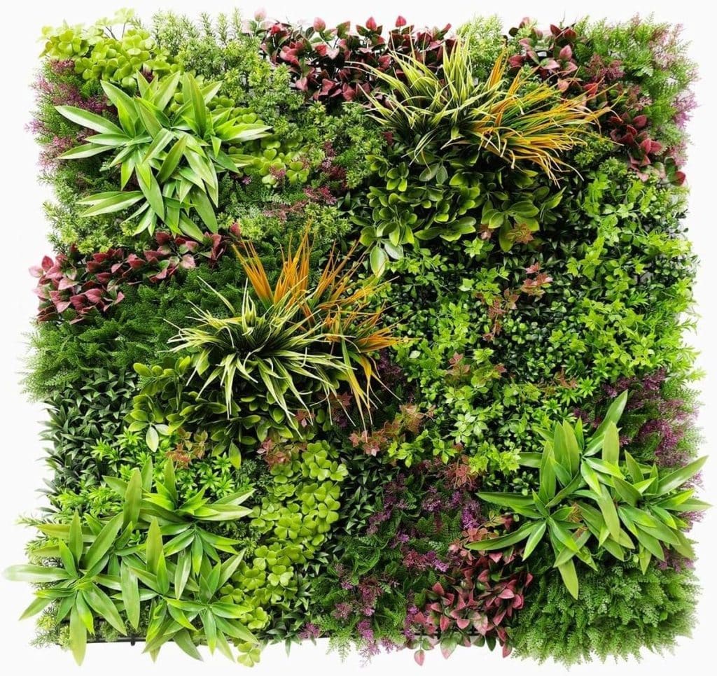 Avis sur le mur végétal synthétique SYNTHAIETIK : palette automnale vibrant