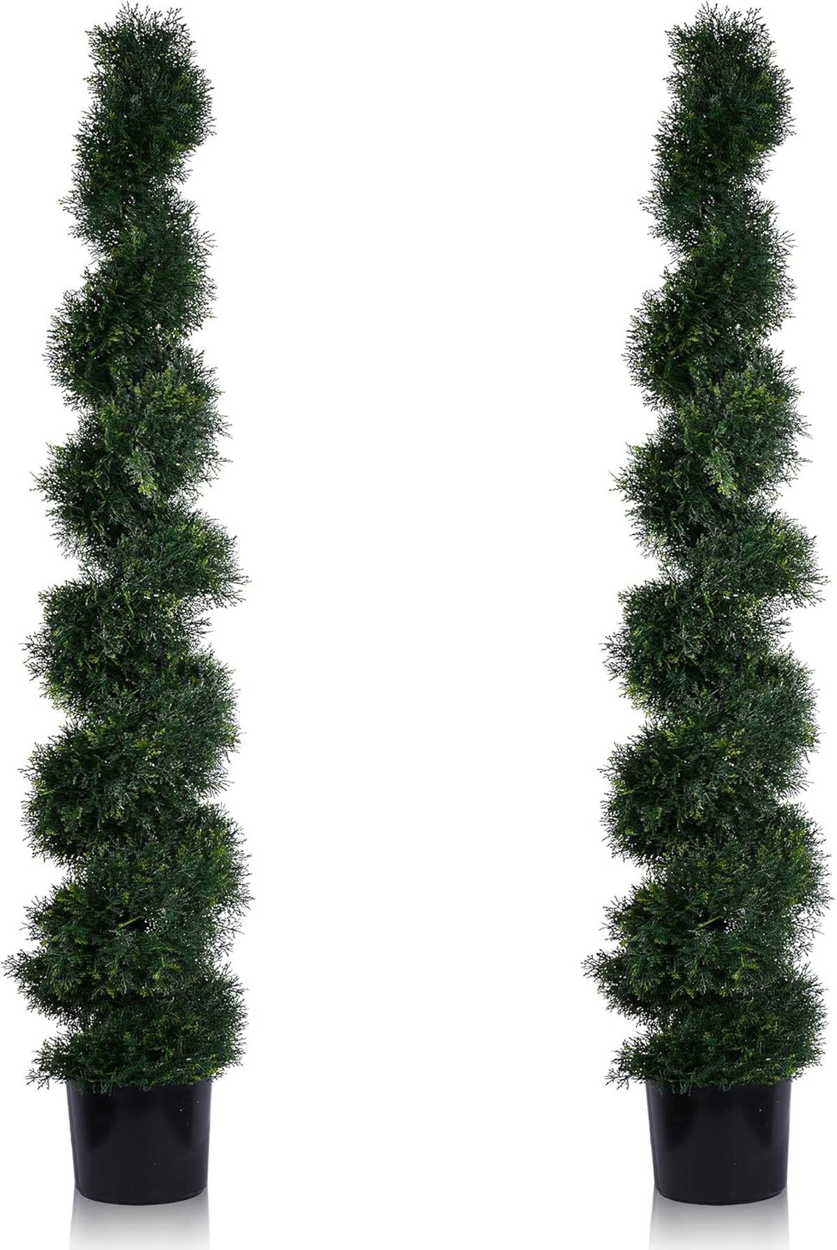 Test : cyprès artificiels en spirale MDAL 1, 8 m, déco polyvalente