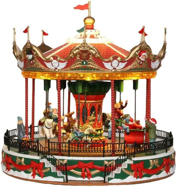 Lemax - Carnival - Sights & Sounds: Santa Carousel - (34682-UK)