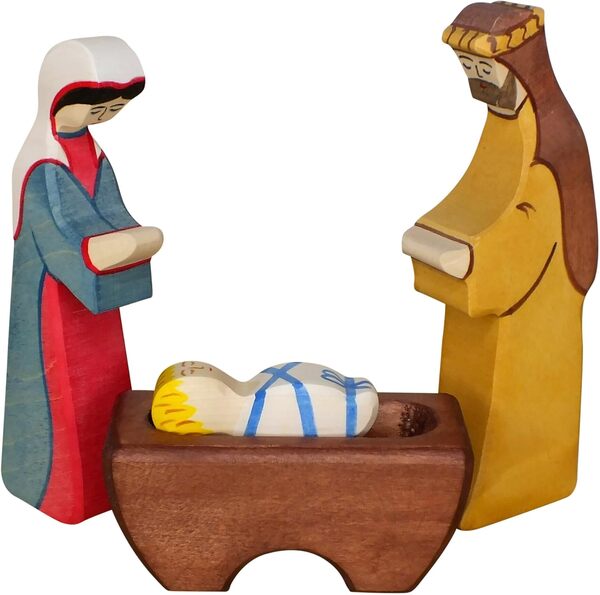 Holztiger Figurines de crèche – Grand ensemble de jeu – 13 figurines de crèche et animaux