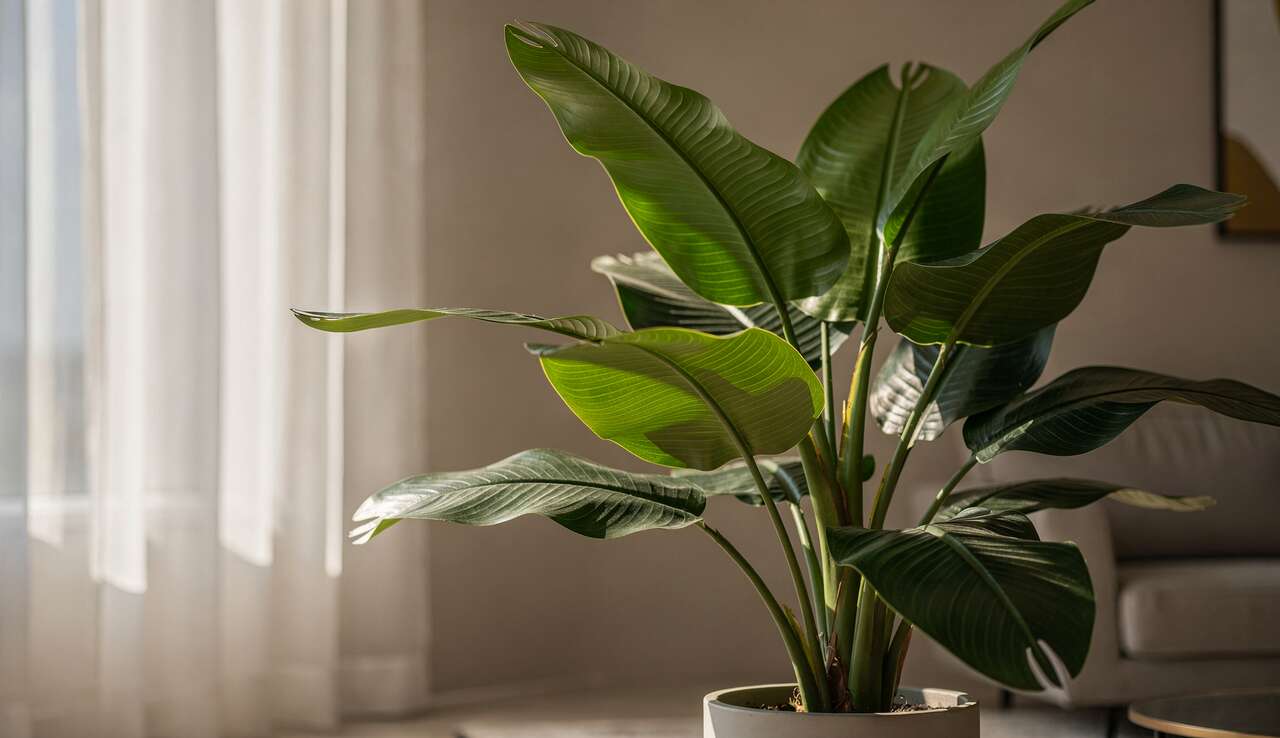 Petit bananier artificiel : décoration tropicale intérieure