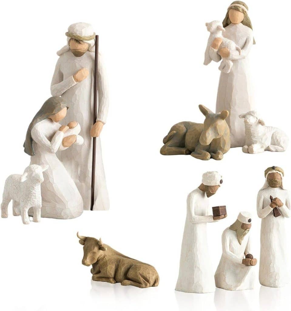 Avis : crèche Born Scene Willow-Tree avec figurines en résine