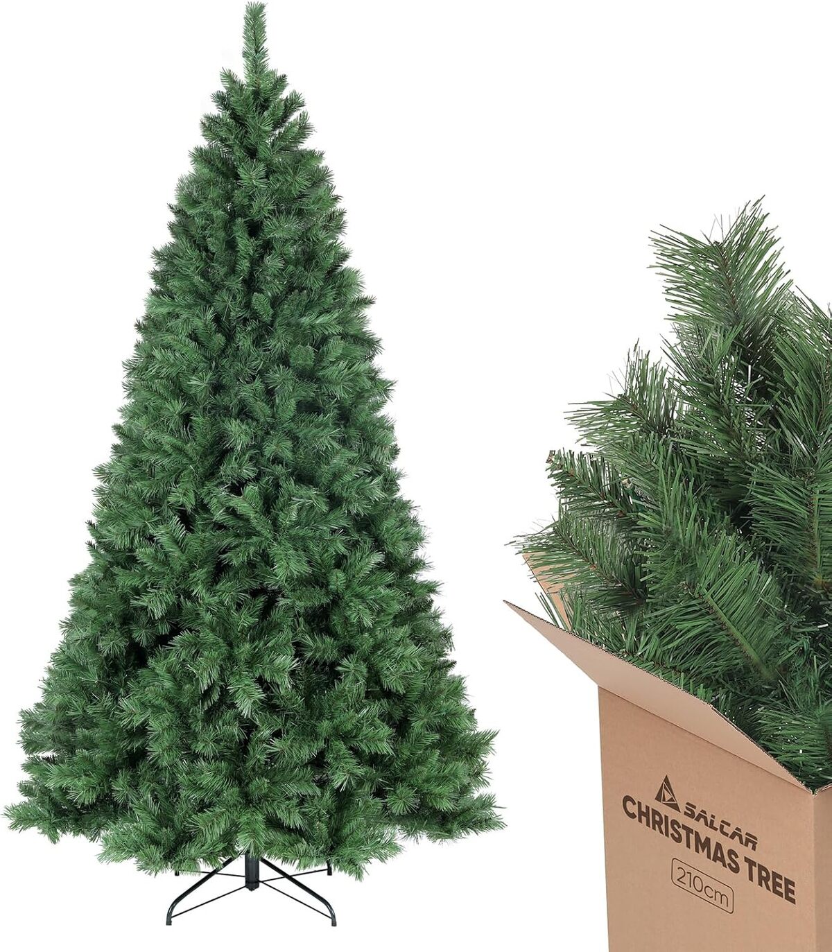 Avis sapin de Noël Salcar 210cm : beauté et praticité