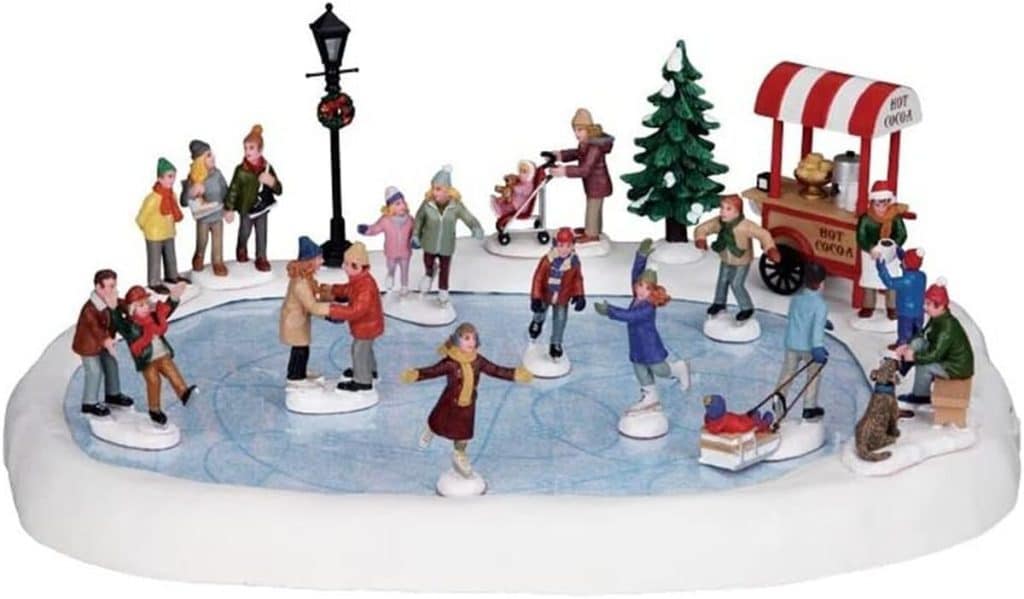 Avis : village de Noël avec étang Lemax 94048UK