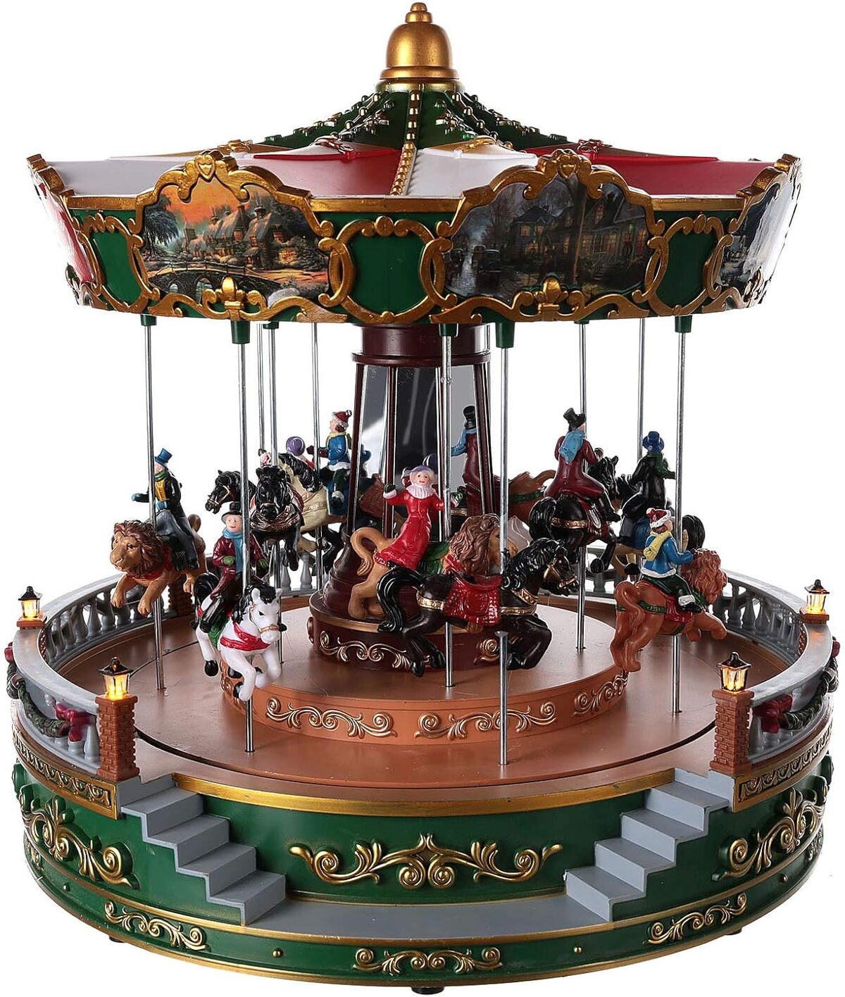 Test du carrousel Holyart : village de Noël illuminé et musical