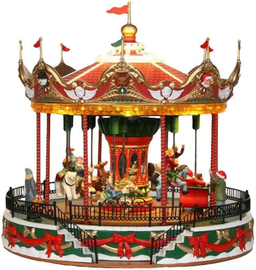 Test du manège Santa Carousel Lemax 34682-UK