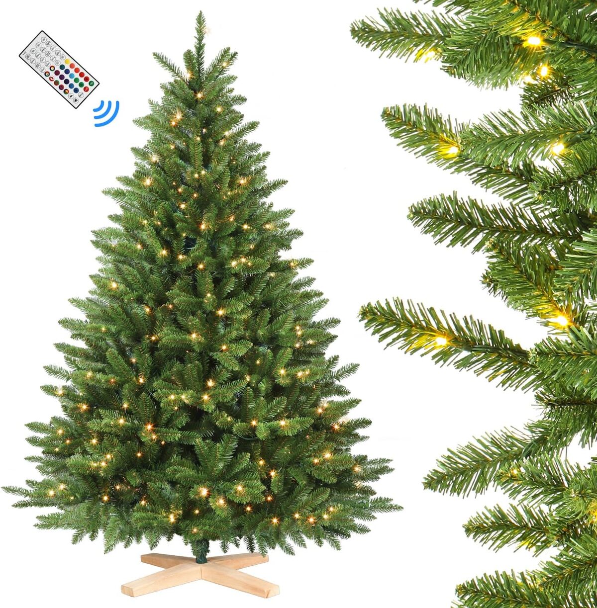 Test du sapin de Noël SHareconn 210cm pré-illuminé 400 lumières RGB