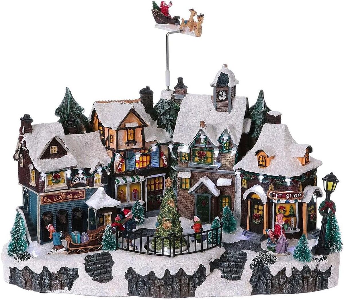 Test : village de Noël Avilia animé LED et musique de Noël