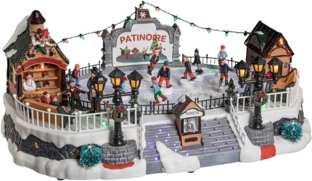 Test : village de noël patinoire animé Feeric Lights 24 LED