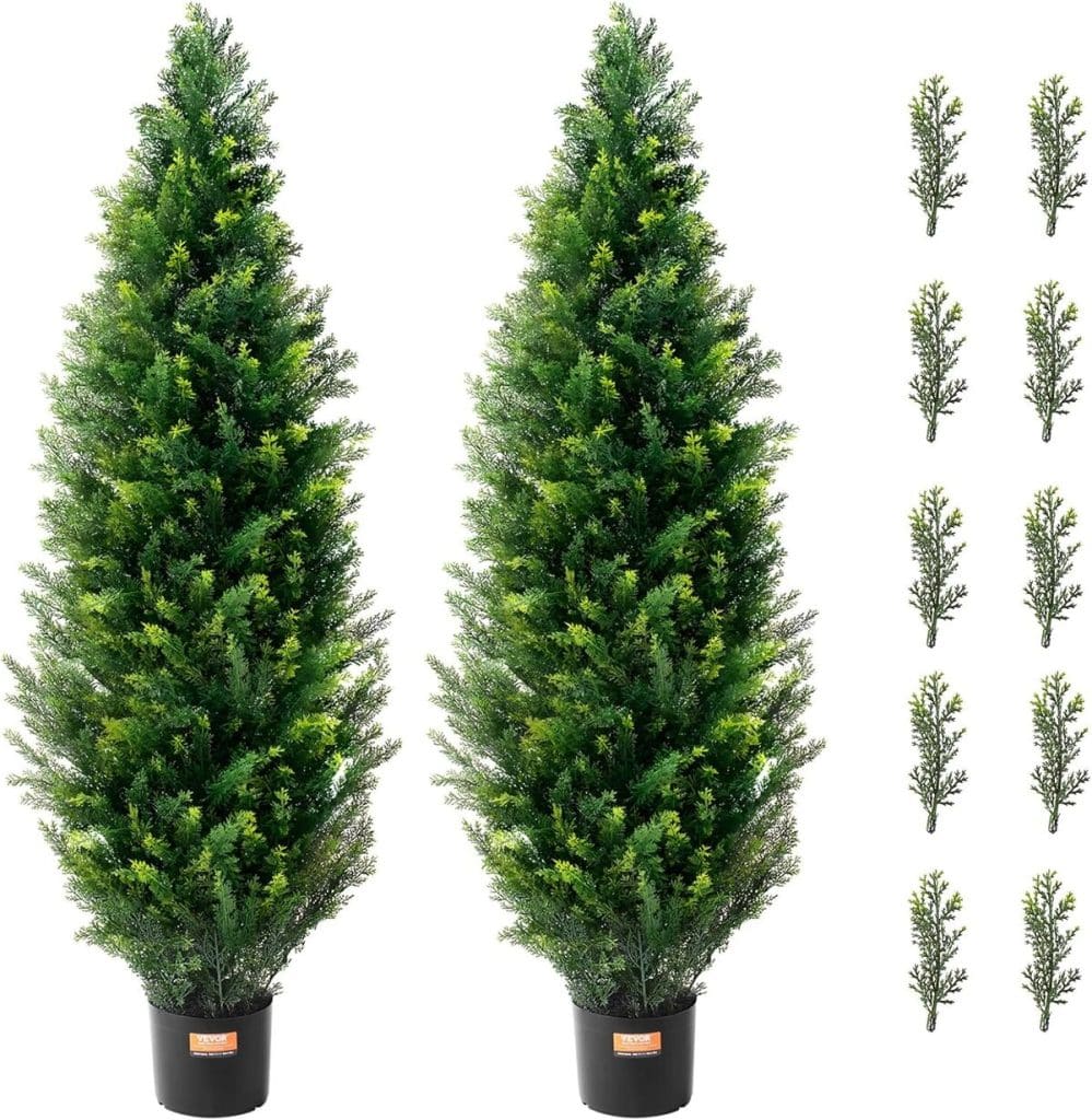 Avis sur l'arbre topiaire artificiel VEVOR cèdre 121, 9 cm : déco durable avec pot