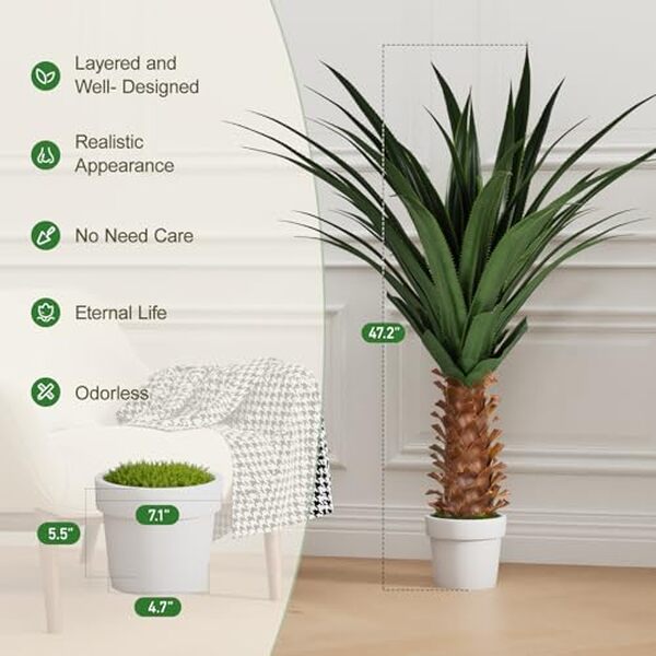 Découvrez les avantages des agaves artificiels mmsindwan : élégance, facilité d'entretien et design naturel pour sublimer votre intérieur.