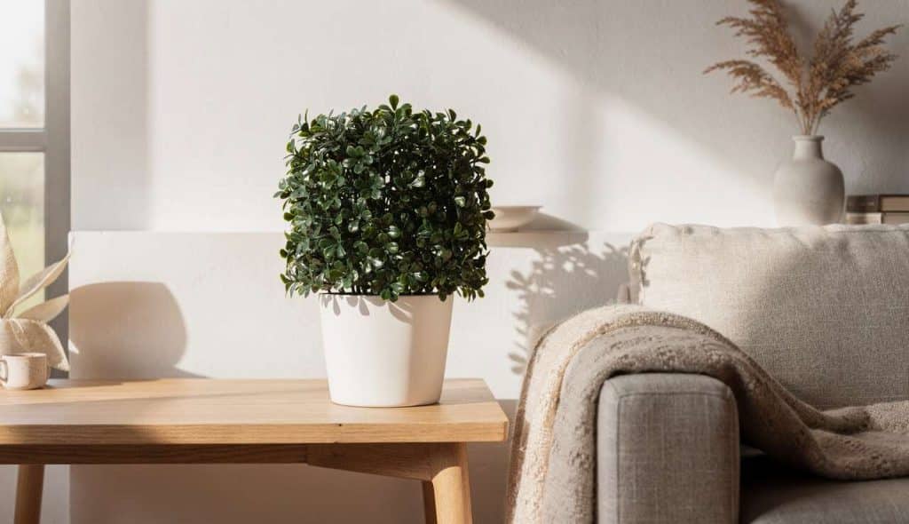 Buis artificiel carré décoratif pour intérieur et extérieur