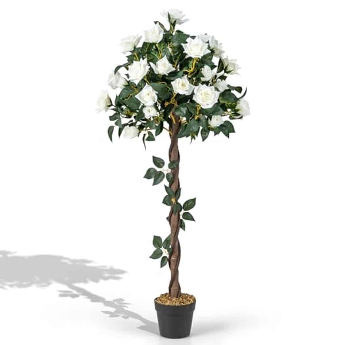 Avis sur le faux rosier blanc Costway de 120 cm en pot