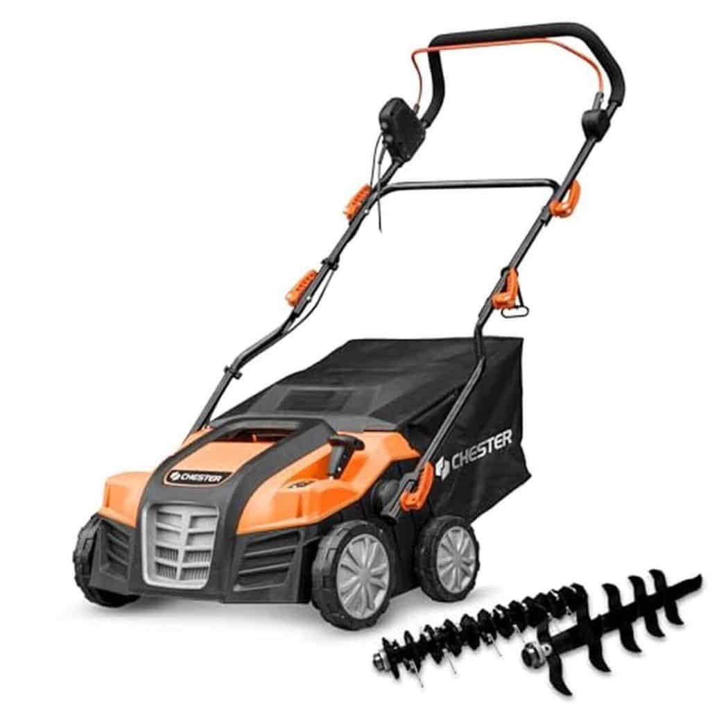 Test scarificateur électrique CHESTER 1800w : puissance 2 en 1 pour pelouse