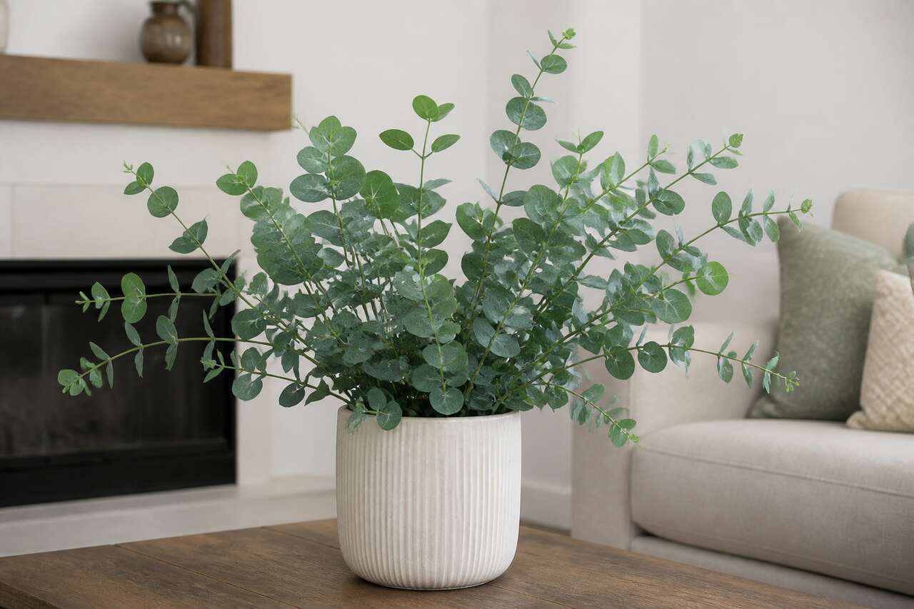 Buisson d'eucalyptus artificiel réaliste - Artiplantes