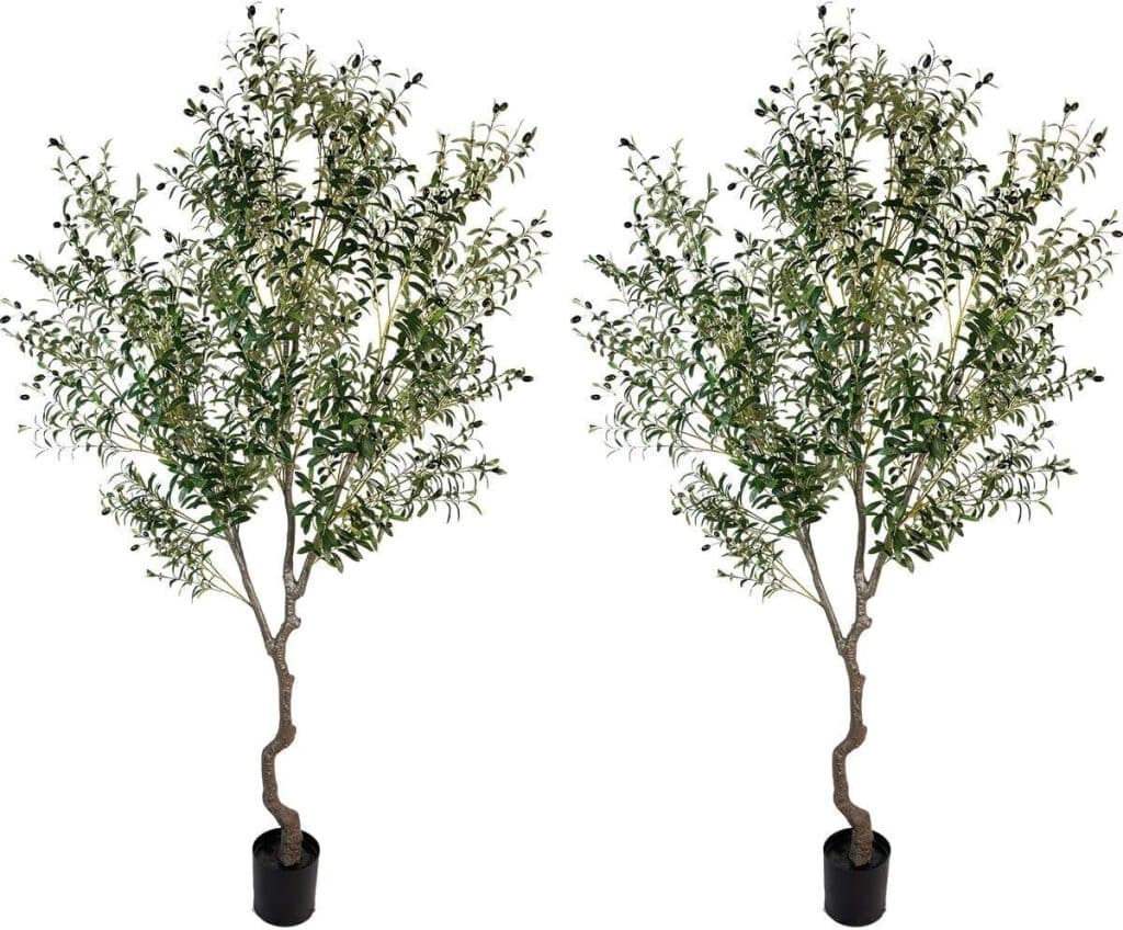 Avis sur le lot de 2 oliviers artificiels AfanD de 2, 4 m en pot