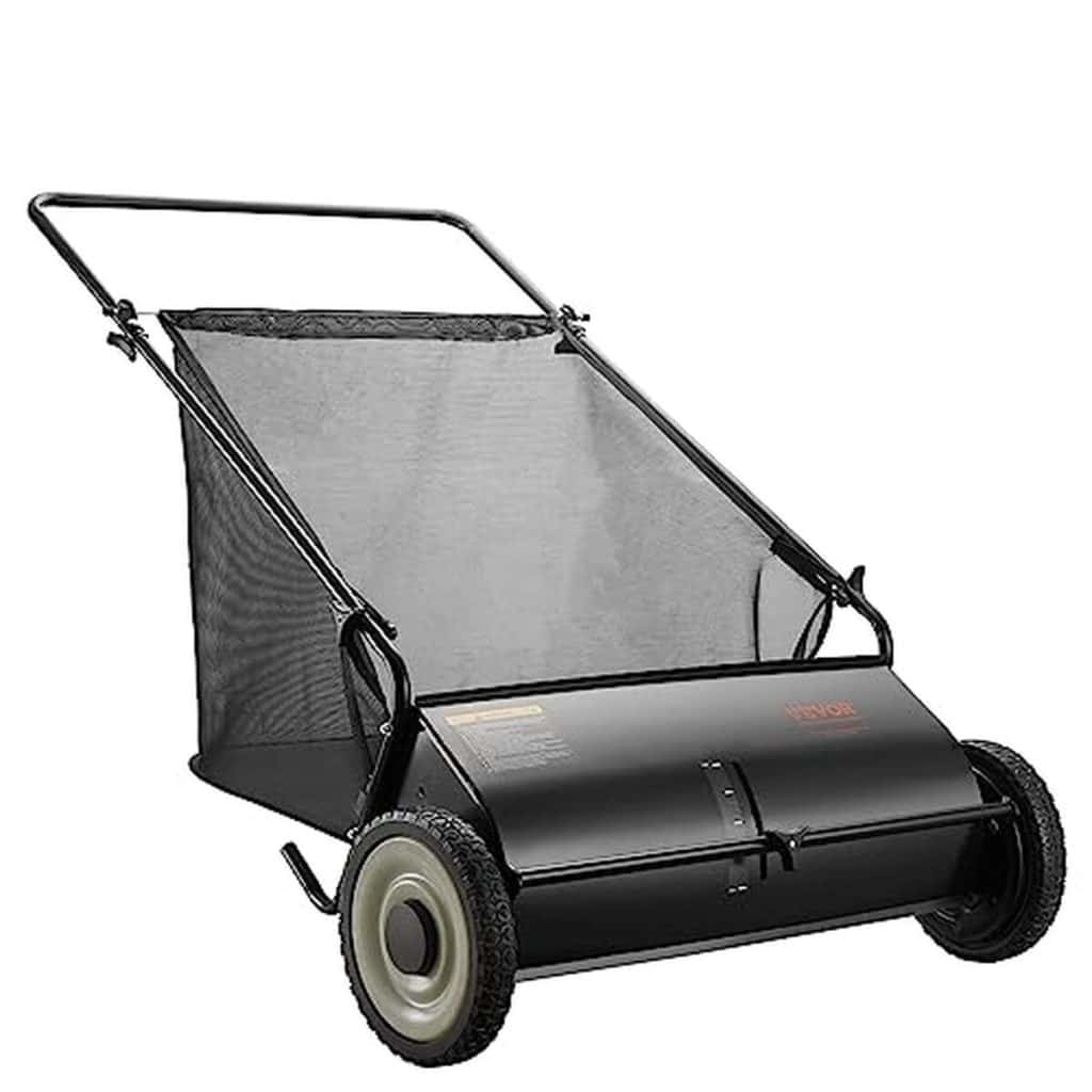 Test de la balayeuse à gazon Vevor 198 L : efficacité et praticité