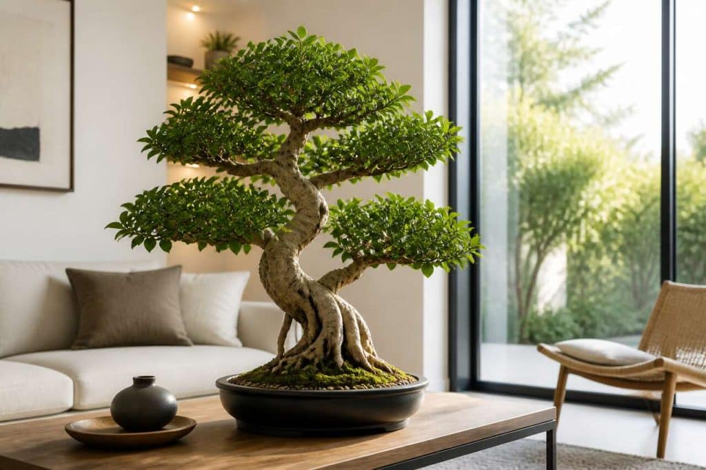 Bonsaï ficus artificiel - plante d'intérieur réaliste et économique