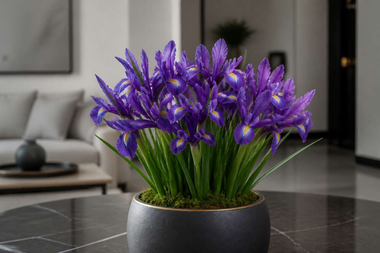 L'iris r&eacute;ticulata en d&eacute;coration int&eacute;rieure