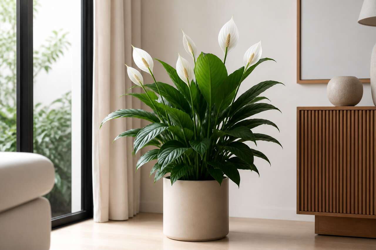 Spathiphyllum artificiel : fleur de lune décorative