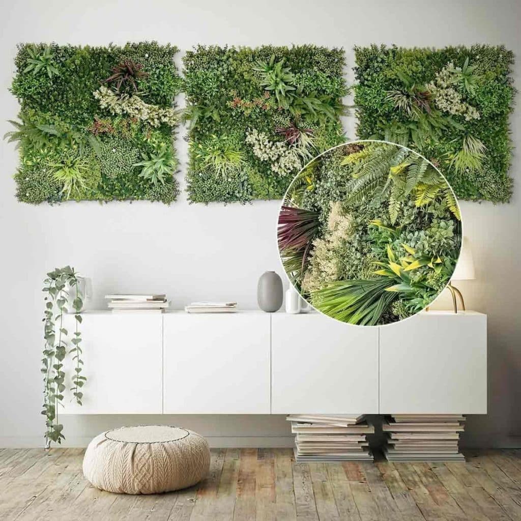 Avis : mur végétal artificiel Jelle & Jacob "Prairie d'été" 100x100 cm pour une déco cosy