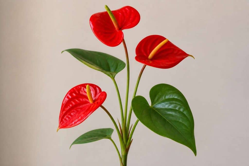 Anthurium : tige artificielle de haute qualité