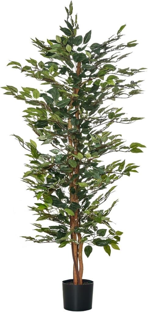 Avis sur l'arbre artificiel ficus HOMCOM 1, 5 m réaliste
