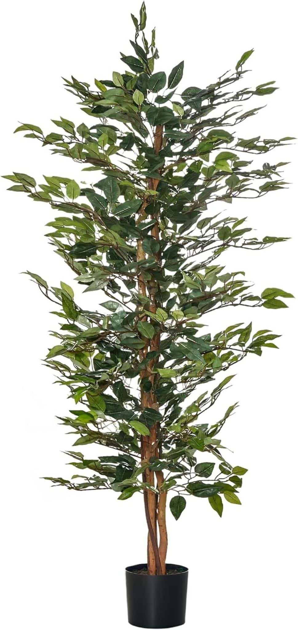 Avis sur l'arbre artificiel ficus HOMCOM 1, 5 m réaliste